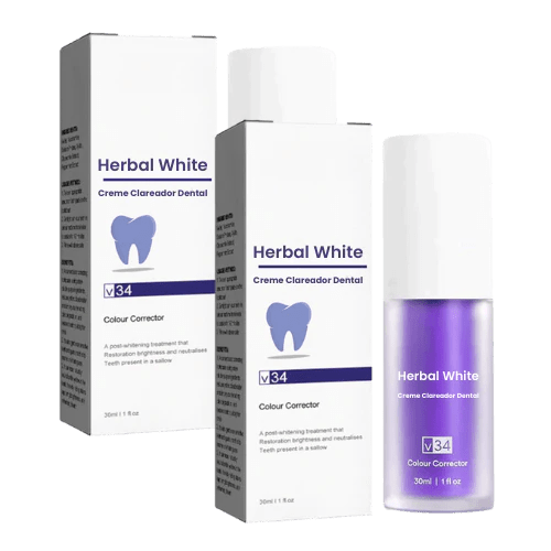 Creme Clareador Dental – Herbal White™ - Mania das CoisasCreme Clareador Dental – Herbal White™Mania das Coisas