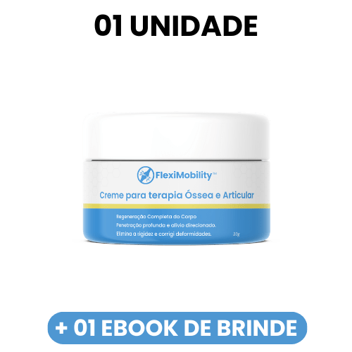 FlexiMobility™ - Creme para terapia Óssea e Articular - Mania das CoisasFlexiMobility™ - Creme para terapia Óssea e ArticularMania das Coisas