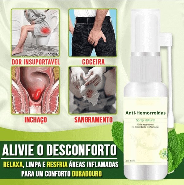 Spray Anti-Hemorroidas - Mania das CoisasSpray Anti-HemorroidasMania das Coisas